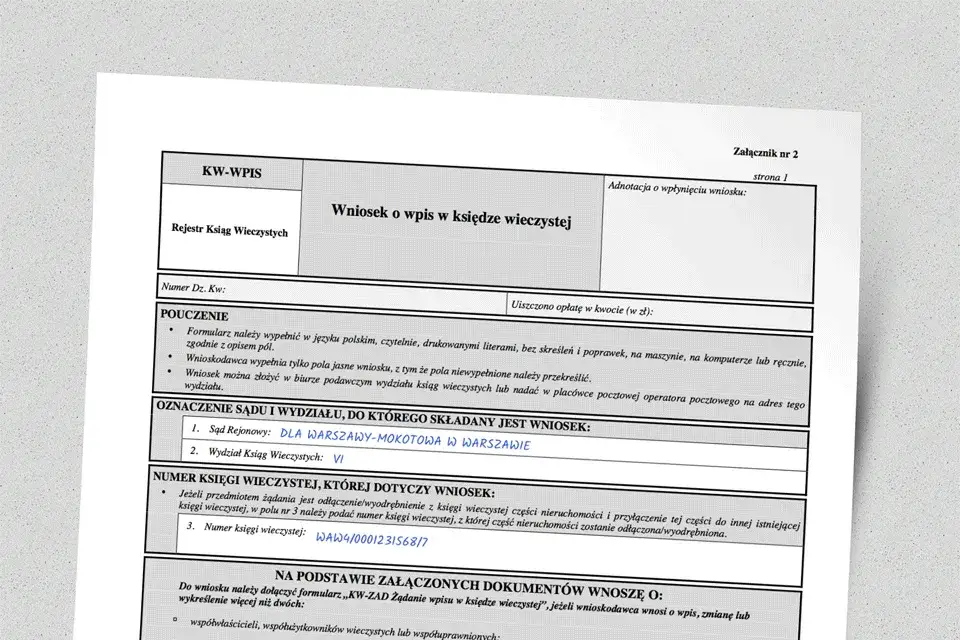 Zdjęcie Jak wypełnić KW-WPIS na wykreślenie hipoteki - uniknij błędów i kosztów